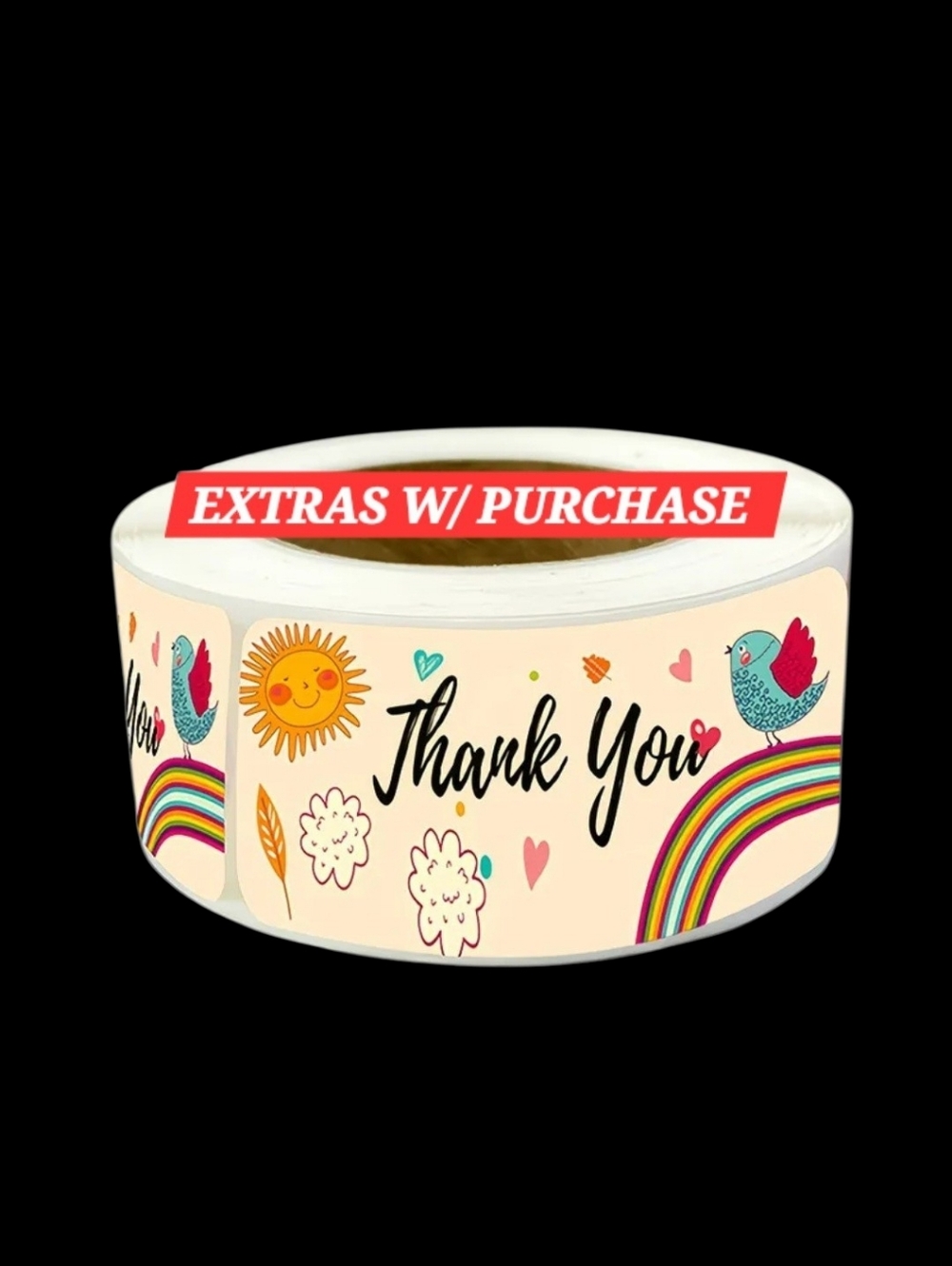 120ct. Thank You - Rainbow & Bird Bonus 3 Random Polymailers